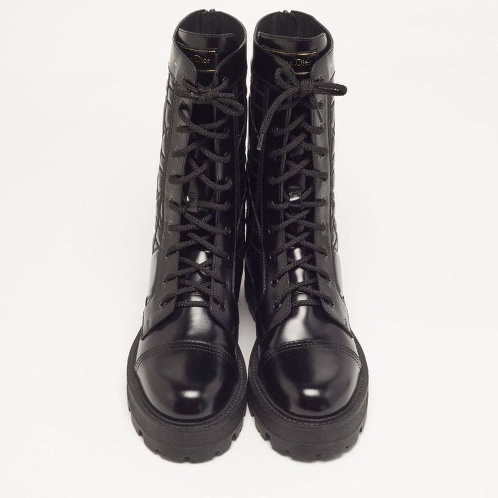 Dior D-Unit Size 41 Black Leather Combat Boots - Picture 3 of 7